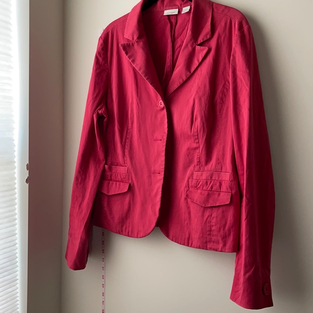 Halogen red blazer, XL